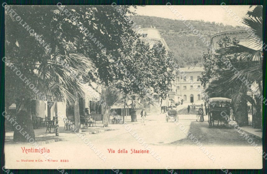 Imperia Ventimiglia Via della Stazione Modiano 8335 cartolina RT1880 – fronte