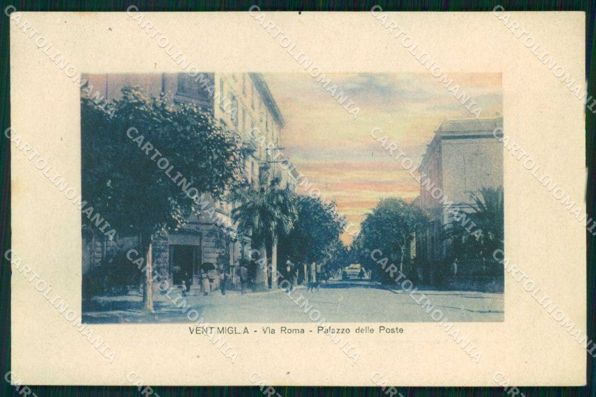 Imperia Ventimiglia Via Roma Palazzo delle Poste cartolina RT1884 – fronte