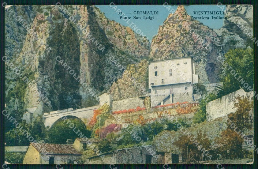 Imperia Ventimiglia Grimaldi Ponte San Luigi Frontiera cartolina RT1896 – fronte