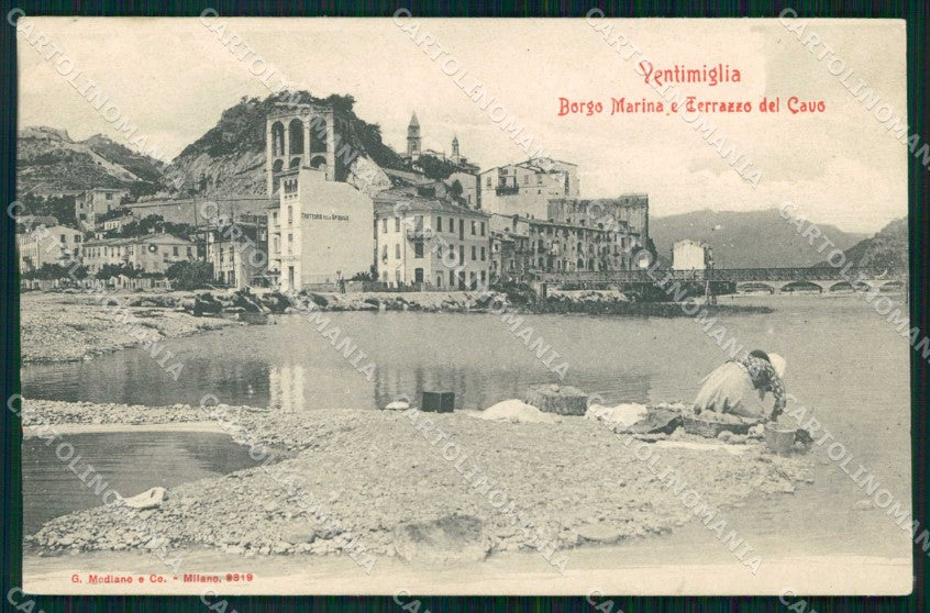 Imperia Ventimiglia Borgo Marina Terrazzo del Cavo Modiano 8319 cartolina RT1904 – fronte