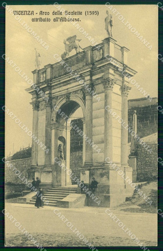 Vicenza Città Arco delle Scalette attribuito all'Albanese cartolina RT1939 – fronte