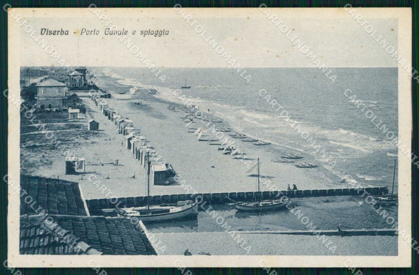 Rimini Viserba Porto Canale Spiaggia cartolina RT1965 – fronte
