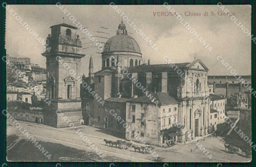 Verona Città Chiesa di San Giorgio cartolina RT1972 – fronte