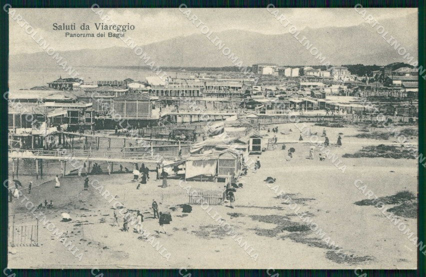 Lucca Viareggio Saluti da Bagni cartolina RT1977 – fronte