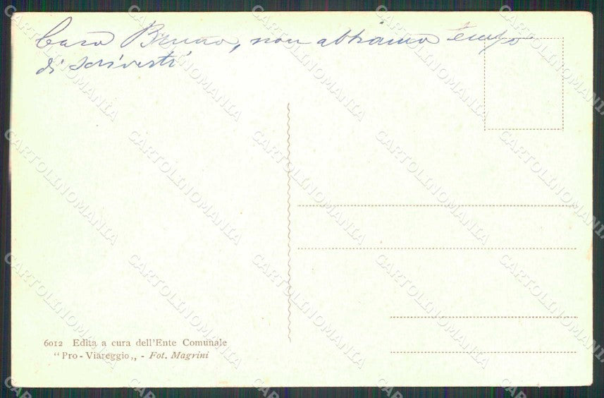 Lucca Viareggio Stabilimento Balneare Lido cartolina RT1982 – retro