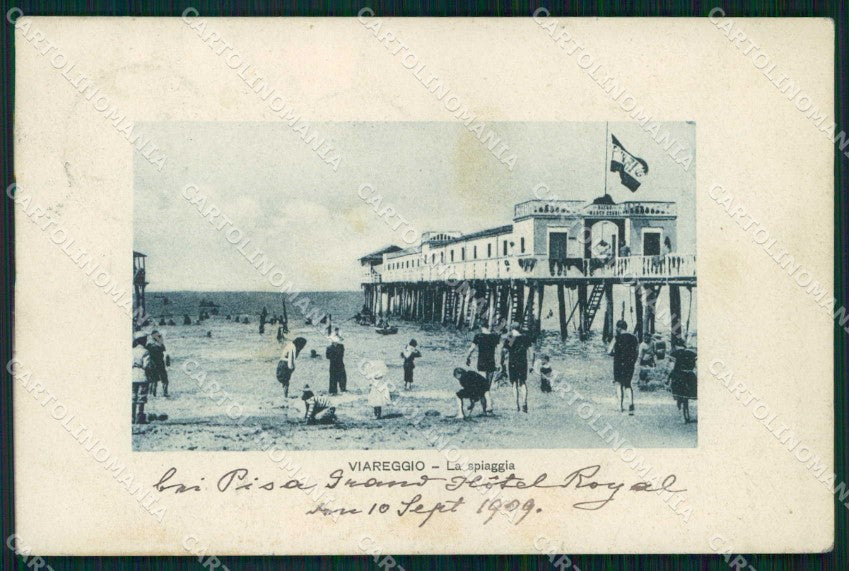 Lucca Viareggio Spiaggia cartolina RT1994 – fronte