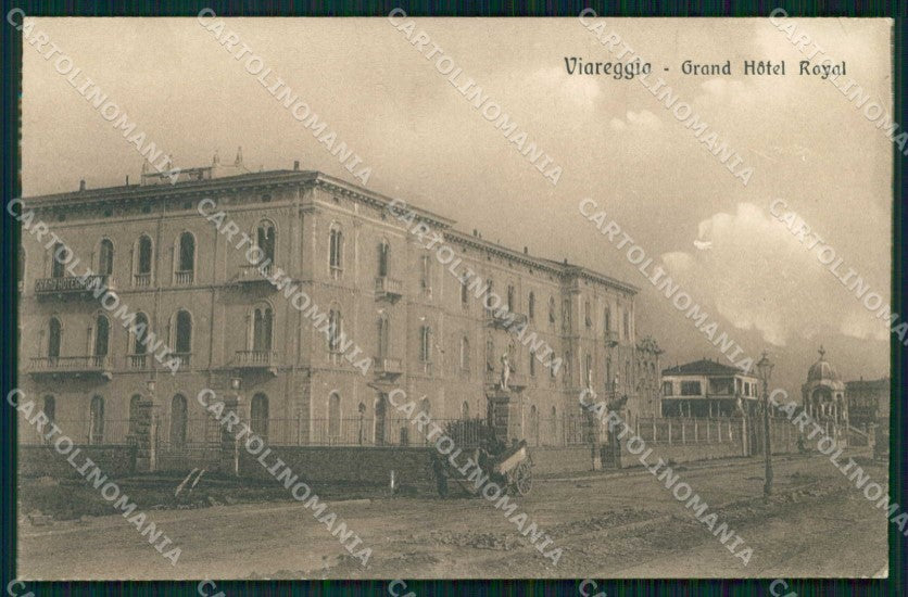 Lucca Viareggio Grand Hotel Royal cartolina RT1996 – fronte
