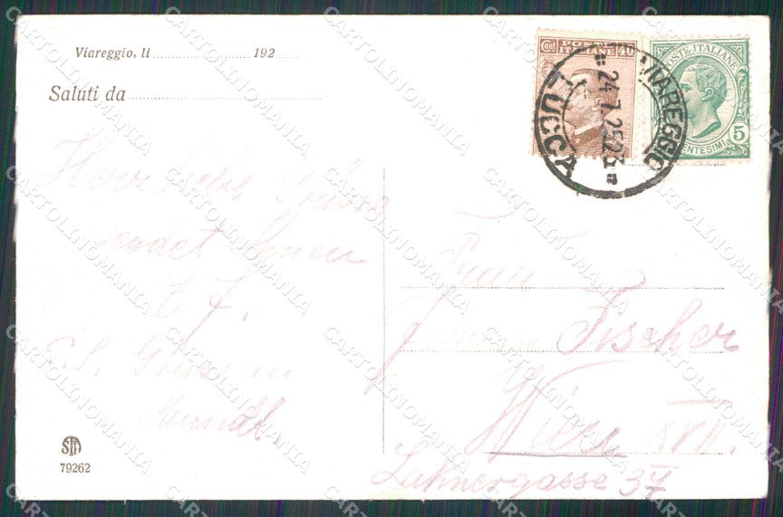 Lucca Viareggio Piazza Piave Parco Rimembranze Alterocca 79262 cartolina RT1999 – retro