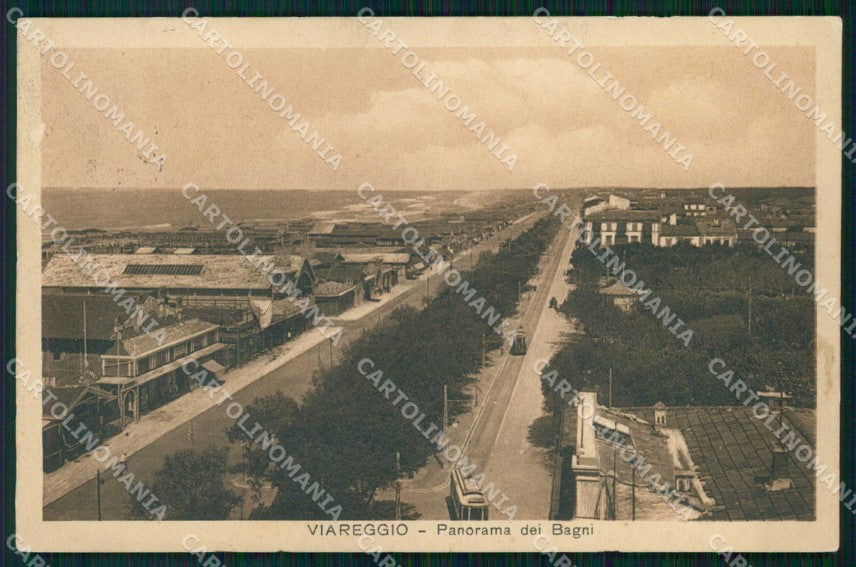 Lucca Viareggio Panorama dei Bagni Tram cartolina RT2003 – fronte