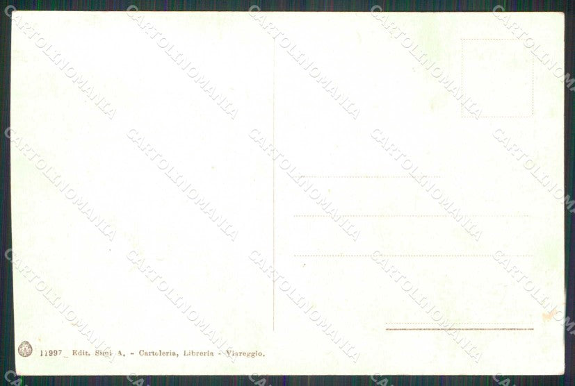 Lucca Viareggio Canale con Barche D'Annunzio Brunner 11997 cartolina RT2015 – retro