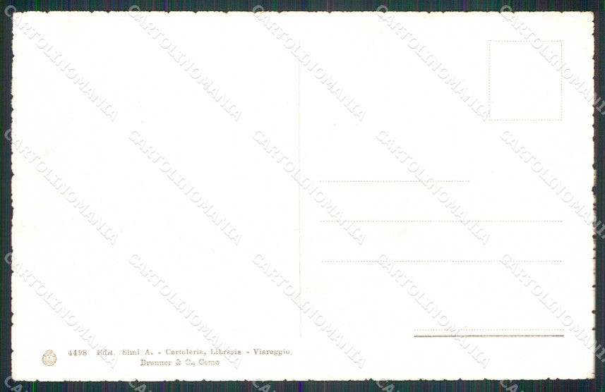 Lucca Viareggio Viale Carducci Hotel Select Brunner 4498 cartolina RT2018 – retro