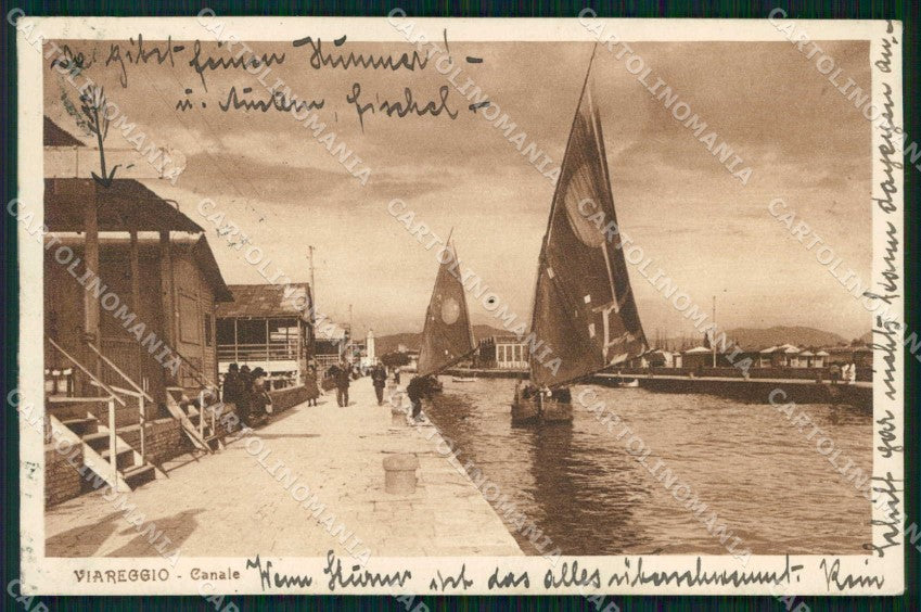 Lucca Viareggio Canale con Barche cartolina RT2023 – fronte