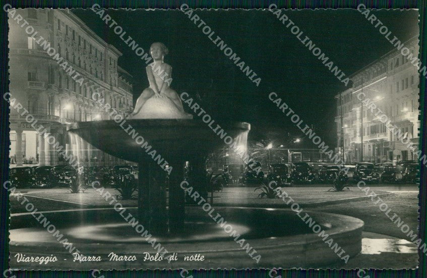 Lucca Viareggio Piazza Marco Polo Notte Foto cartolina RT2034 – fronte
