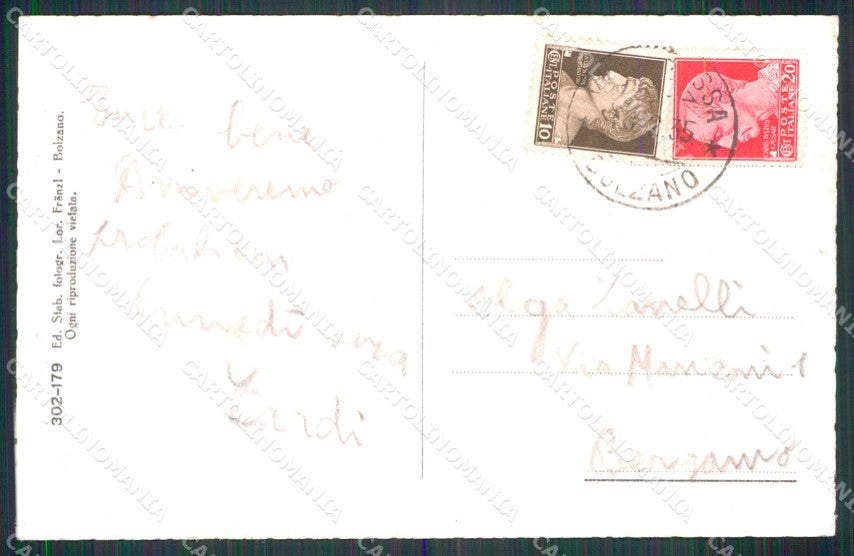 Bolzano Villabassa Alta Pusteria Franzl 302 179 cartolina RT2042 – retro