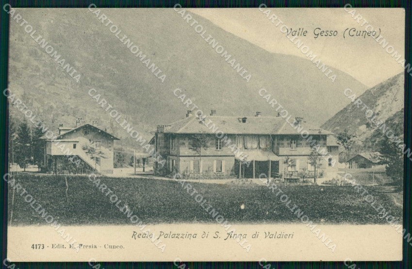 Cuneo Sant'Anna di Valdieri Reale Palazzina Valle Gesso cartolina RT2050 – fronte