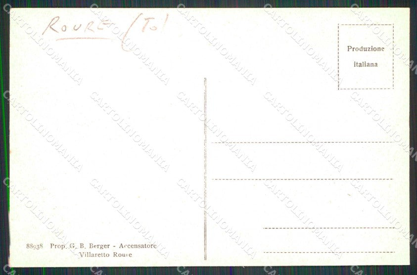 Torino Roure Villaretto Saluti da cartolina RT2073 – retro