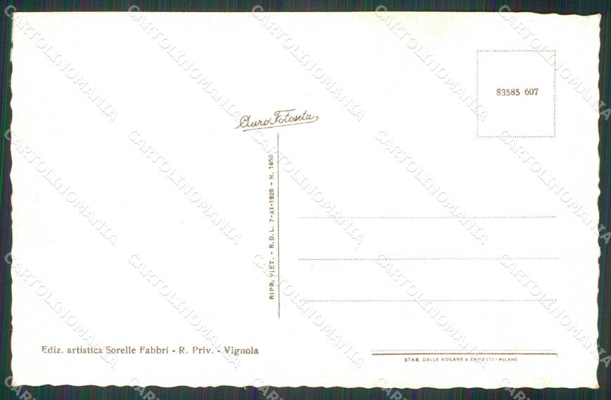 Modena Vignola Viale Umberto I cartolina RT2077 – retro