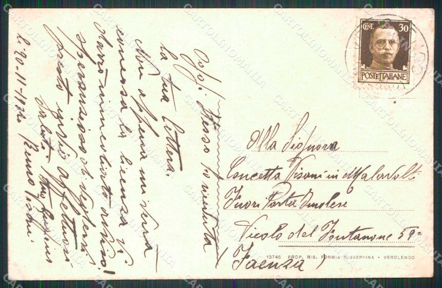 Torino Verolengo Palazzo Comunale cartolina RT2090 – retro