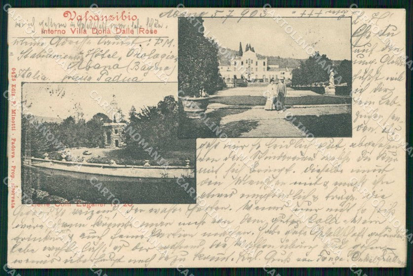 Padova Galzignano Terme Valsanzibio Int Villa Donà Dalle Rose cartolina RT2092 – fronte