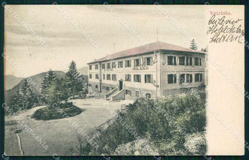 Trento Levico Terme Vetriolo Hotel Milano cartolina RT2098 – fronte