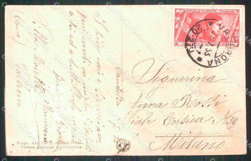 Como Valbrona Bivio Candalino cartolina RT2123 – retro