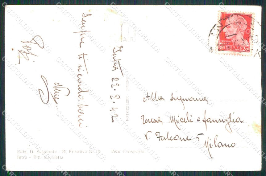 Verbania Intra Lago Maggiore Barche Foto cartolina RT2148 – retro