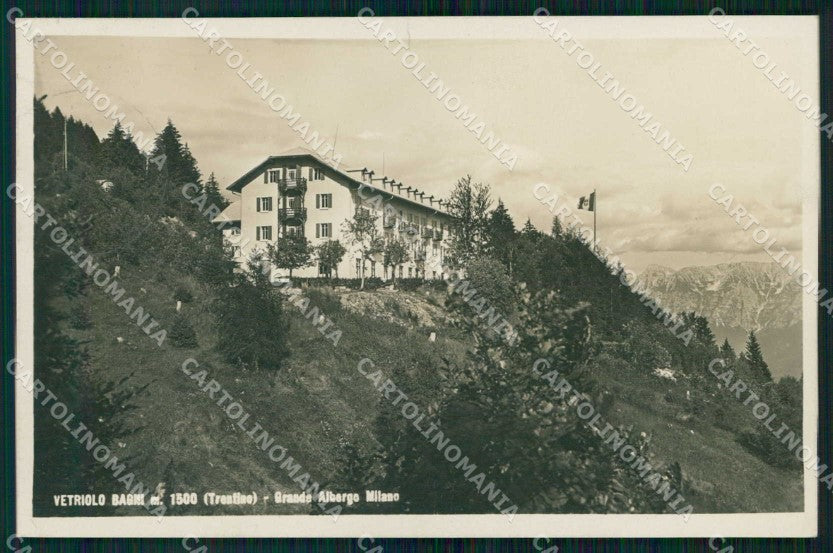Trento Levico Terme Vetriolo Grande Albergo Milano Foto cartolina RT2153 – fronte