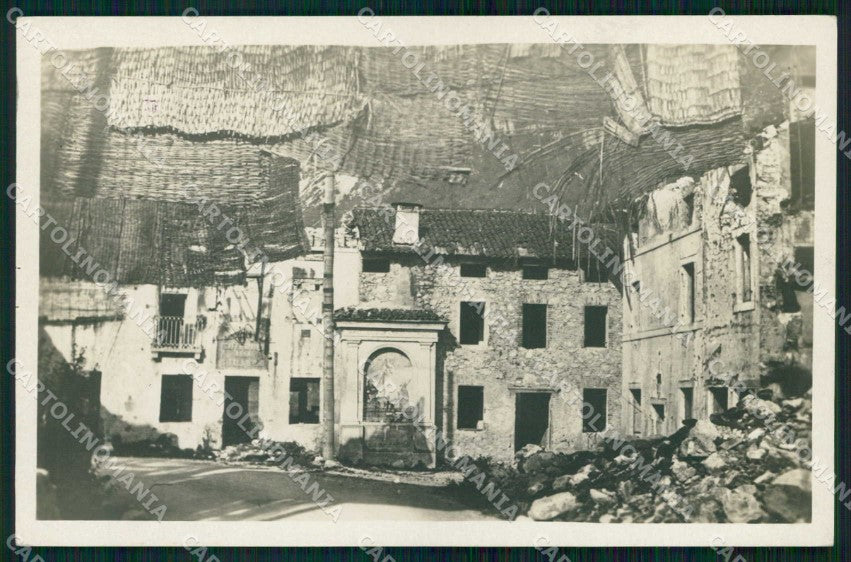 Vicenza Valdastico Mascheramento Strade per Passaggio WWI Foto cartolina RT2154 – fronte