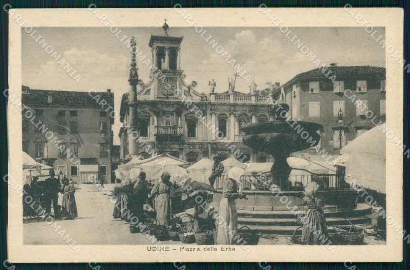 Udine Città Piazza delle Erbe Mercato cartolina RT2156 – fronte