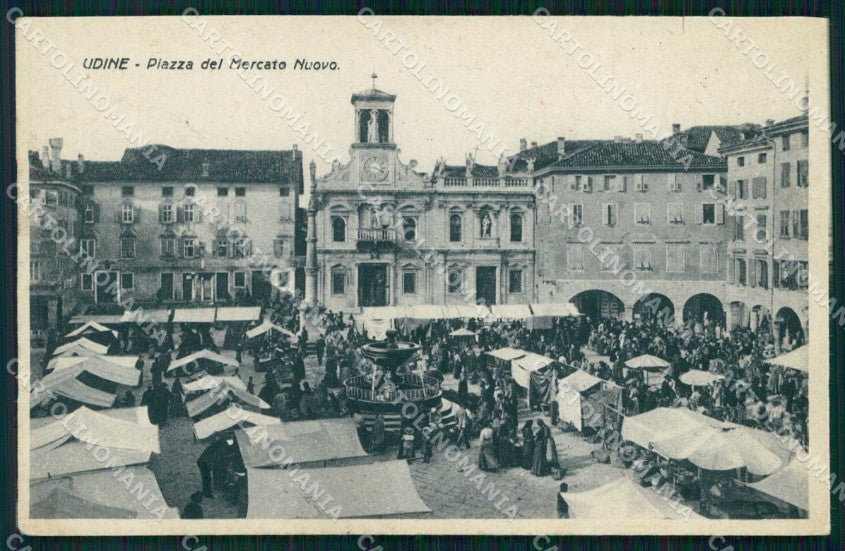Udine Città Piazza Mercato Nuovo cartolina RT2159 – fronte