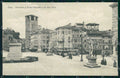 Udine Città Monumento a Vittorio Emanuele Via della Posta Tram cartolina RT2198 – fronte