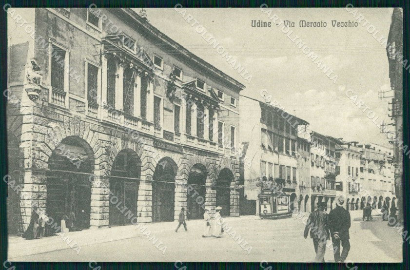 Udine Città Via Mercato Vecchio Tram cartolina RT2212 – fronte