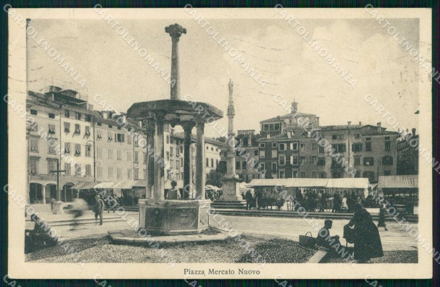 Udine Città Piazza Mercato Nuovo cartolina RT2215 – fronte