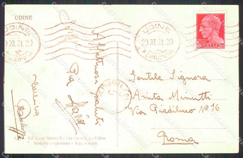 Udine Città Piazza Mercato Nuovo cartolina RT2215 – retro
