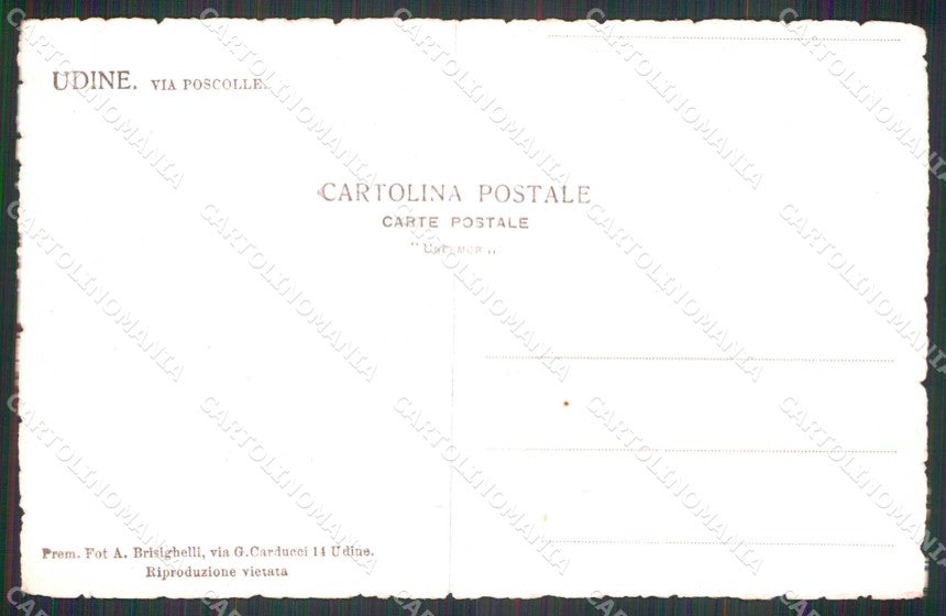 Udine Città Via Poscolle Foto cartolina RT2236 – retro