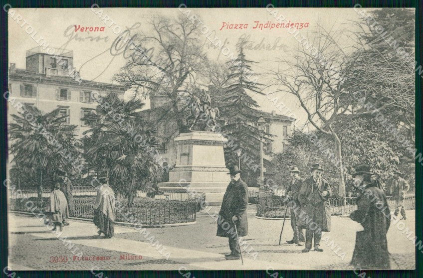 Verona Città Piazza Indipendenza Fotocromo 3030 cartolina RT2243 – fronte