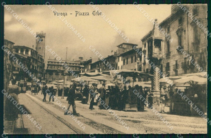 Verona Città Piazza Erbe Mercato cartolina RT2244 – fronte