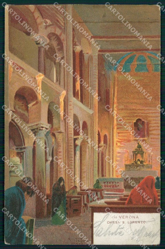 Verona Città Chiesa San Lorenzo Tafuri 7 cartolina RT2257 – fronte