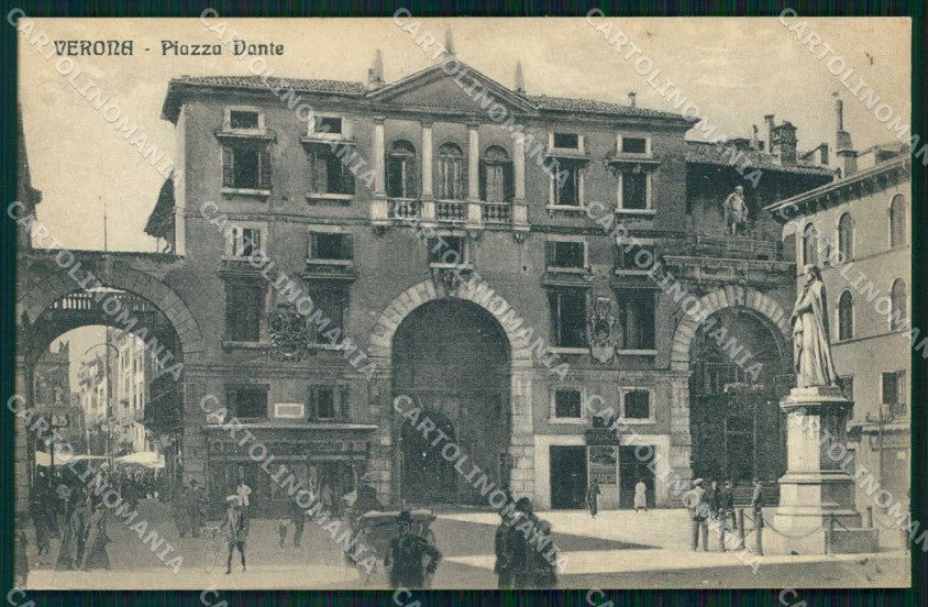 Verona Città Piazza Dante cartolina RT2261 – fronte
