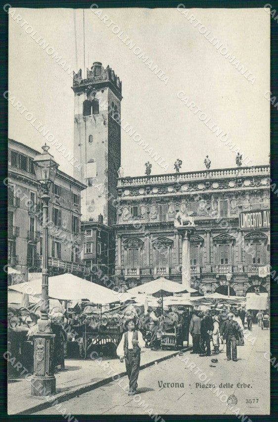 Verona Città 1897 Piazza Erbe Mercato Brunner 3577 cartolina RT2271 – fronte