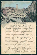 Verona Città Piazza Erbe Mercato cartolina RT2272 – fronte