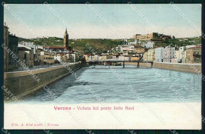 Verona Città Veduta dal Ponte delle Navi cartolina RT2277 – fronte