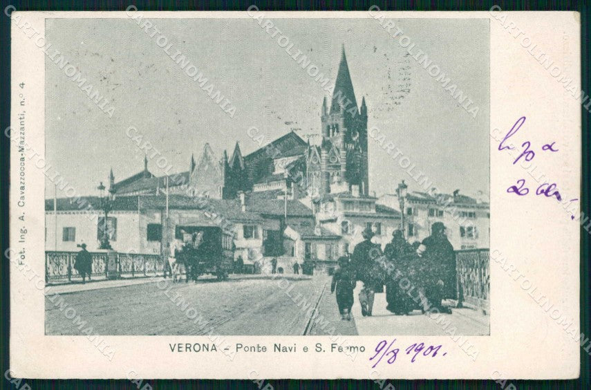 Verona Città Ponte Navi San Fermo cartolina RT2289 – fronte