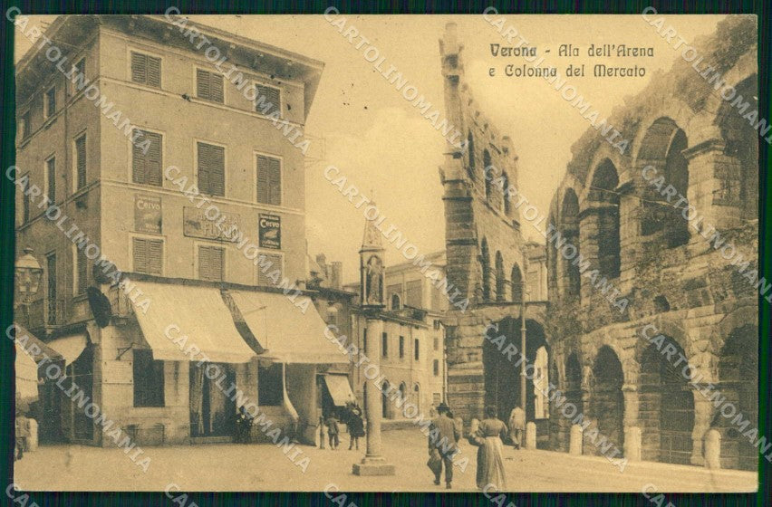 Verona Città Colonna Mercato Ala Arena Alterocca 4465 cartolina RT2291 – fronte