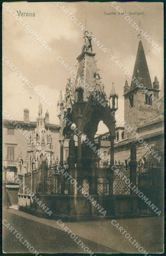Verona Città Tombe degli Scaligeri cartolina RT2298 – fronte