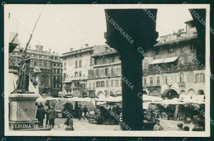 Verona Città Piazza Erbe Mercato Foto cartolina RT2301 – fronte