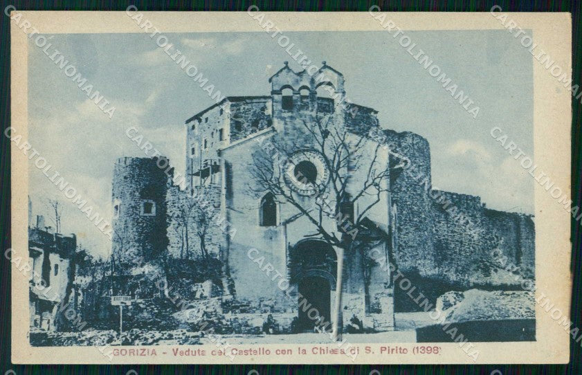 Gorizia Città Castello Chiesa di San Pirito cartolina RT2313 – fronte