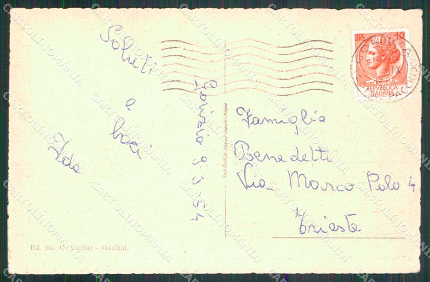 Gorizia Città Cotonificio Brunner cartolina RT2316 – retro