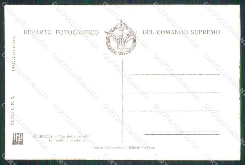 Gorizia Città Via delle Scuole Castello cartolina RT2344 – retro