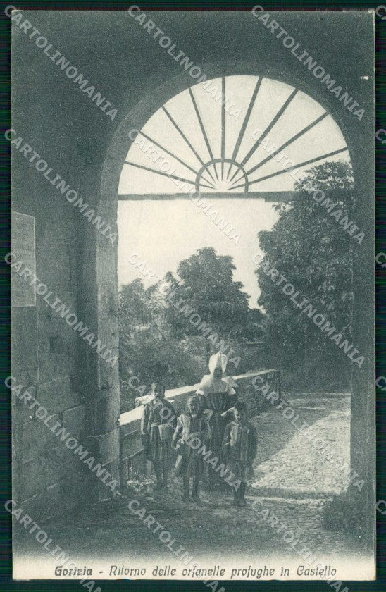 Gorizia Città Ritorno delle Orfanelle Profughe in Castello cartolina RT2345 – fronte